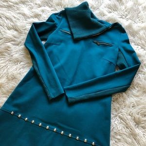 Teal Warm Dress With Studs Size S